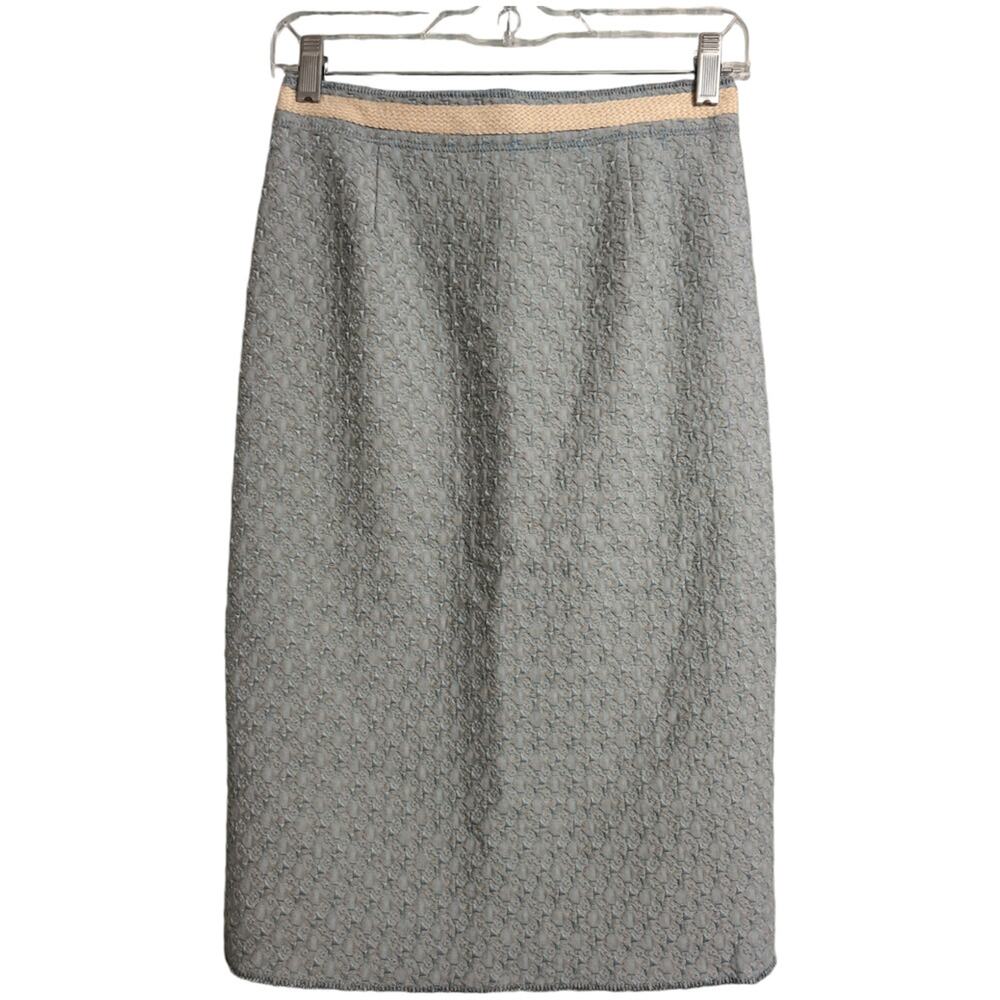 Moschino Black Textured Knee Length Pencil Skirt Office Professional Size 8